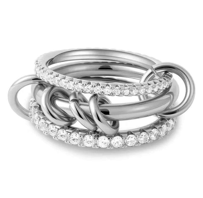 Diamanté Stack Rings