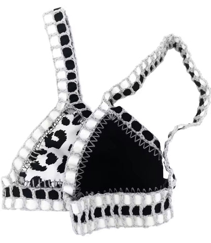 Reversible Crochet Seam Triangle Bikini