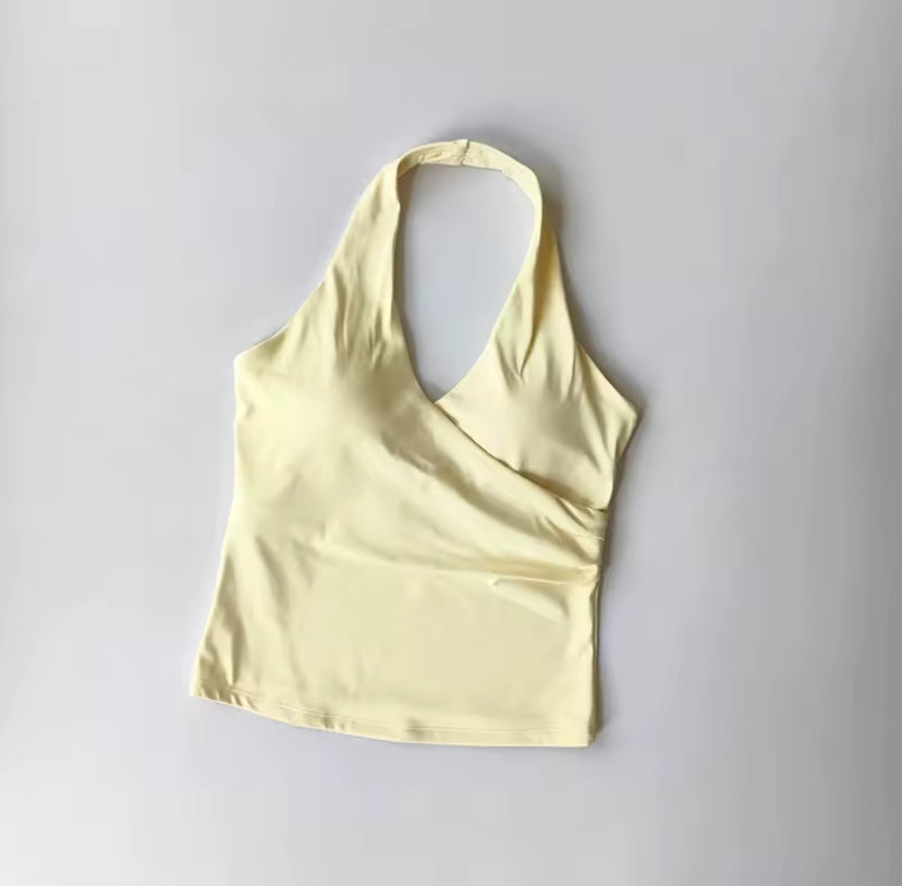 Halter V-Neck Gym Top