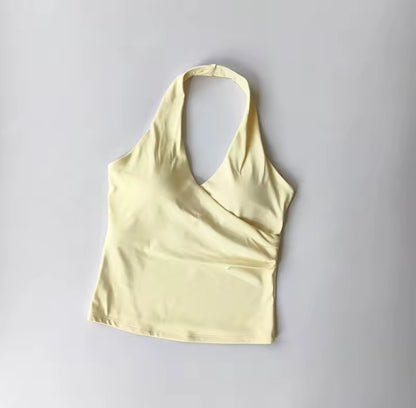 Halter V-Neck Gym Top