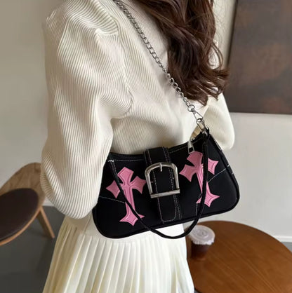 Y2k Cross Buckle Handbag