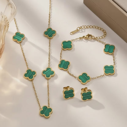 Four Leaf Clover Jewellery Set