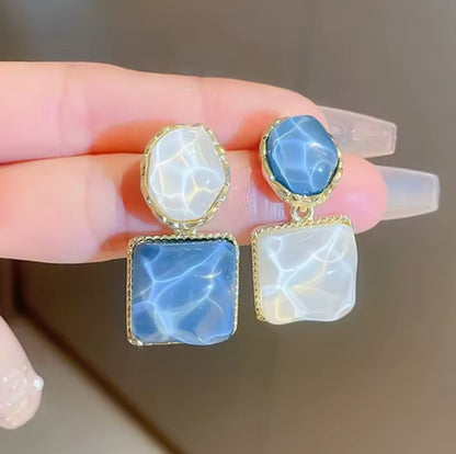 Water Effect Statement Earrings