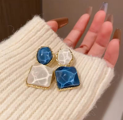 Water Effect Statement Earrings