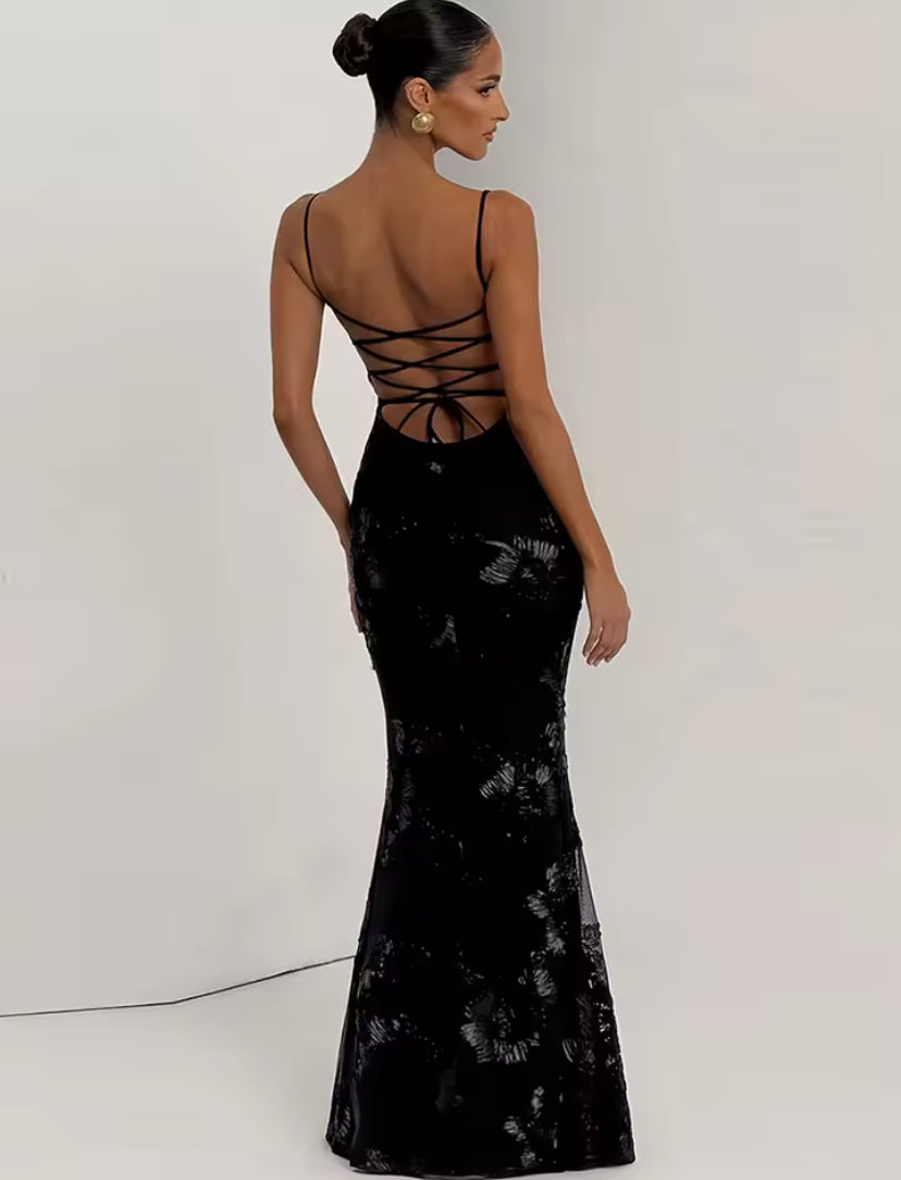 Floral Embroidered Maxi Dress