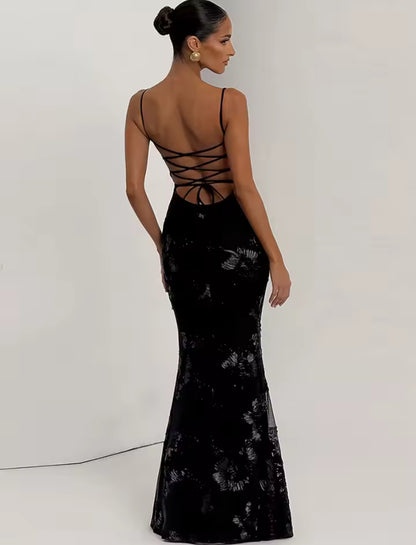 Floral Embroidered Maxi Dress