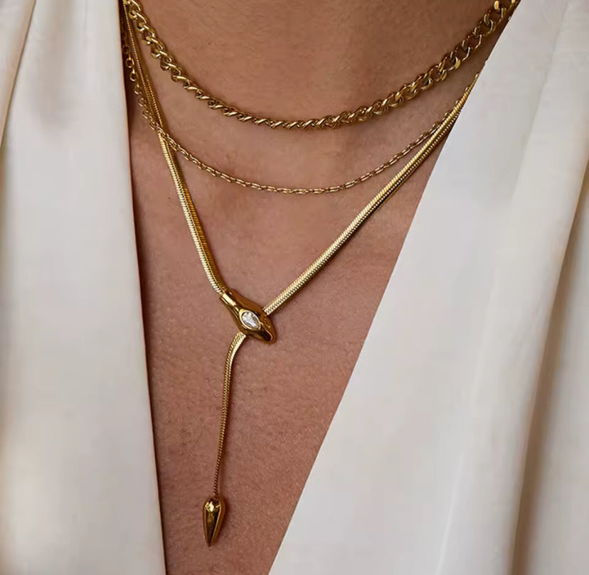 Snake Dangle Necklace