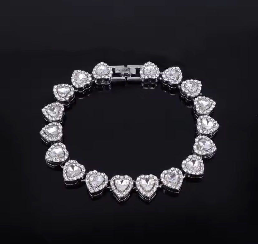 Crystal Heart Jewellery Set