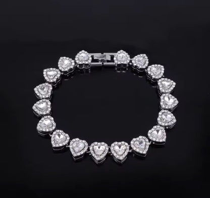Crystal Heart Jewellery Set