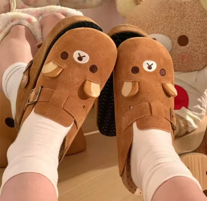Bear Suede Cork Clogs