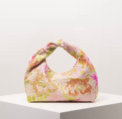 Beaded Sequin Floral Handbag
