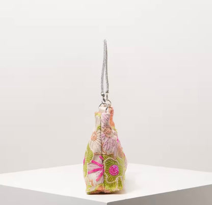 Diamanté Strap Beaded Sequin Floral Handbag