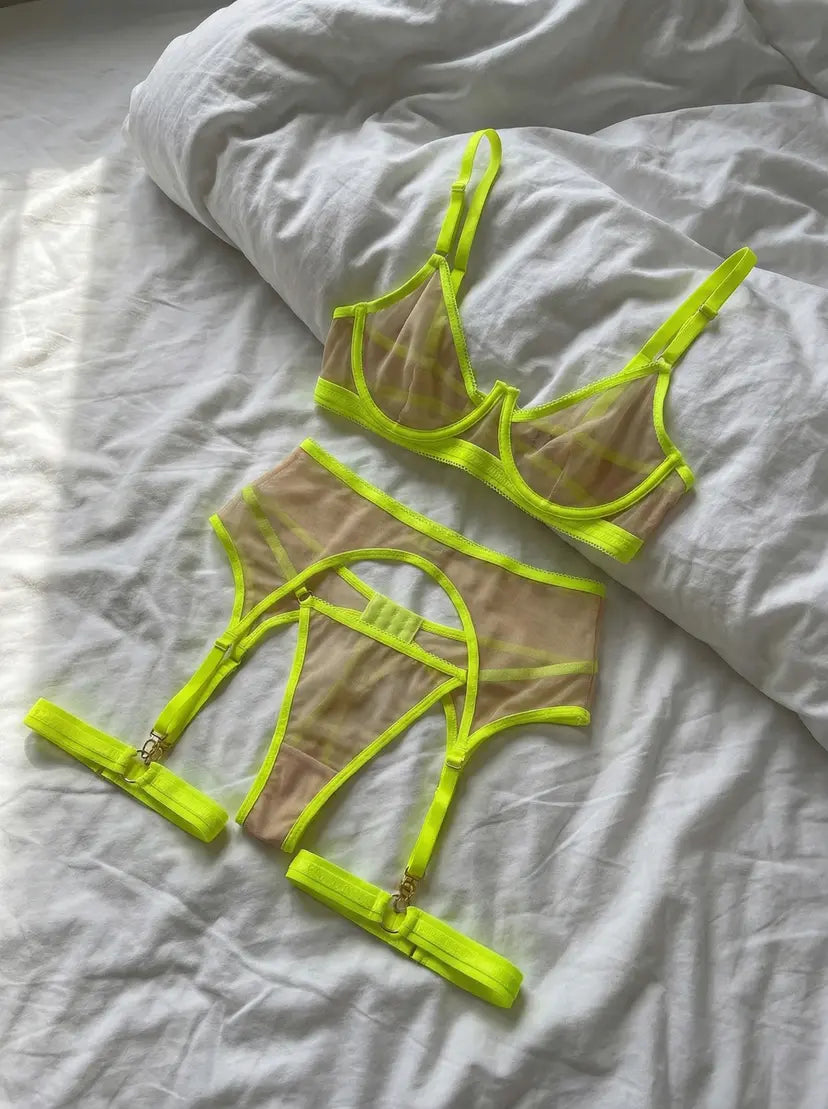 Neon Seam Underwear Set