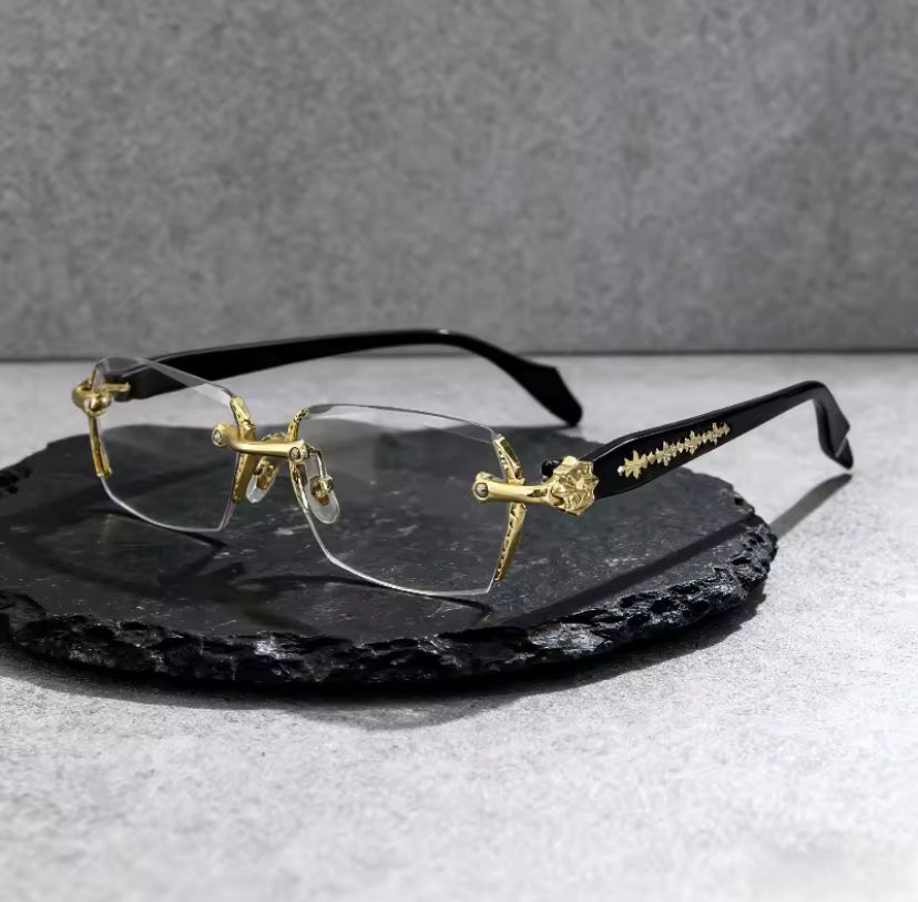 Frameless Gothic Blue Light Glasses