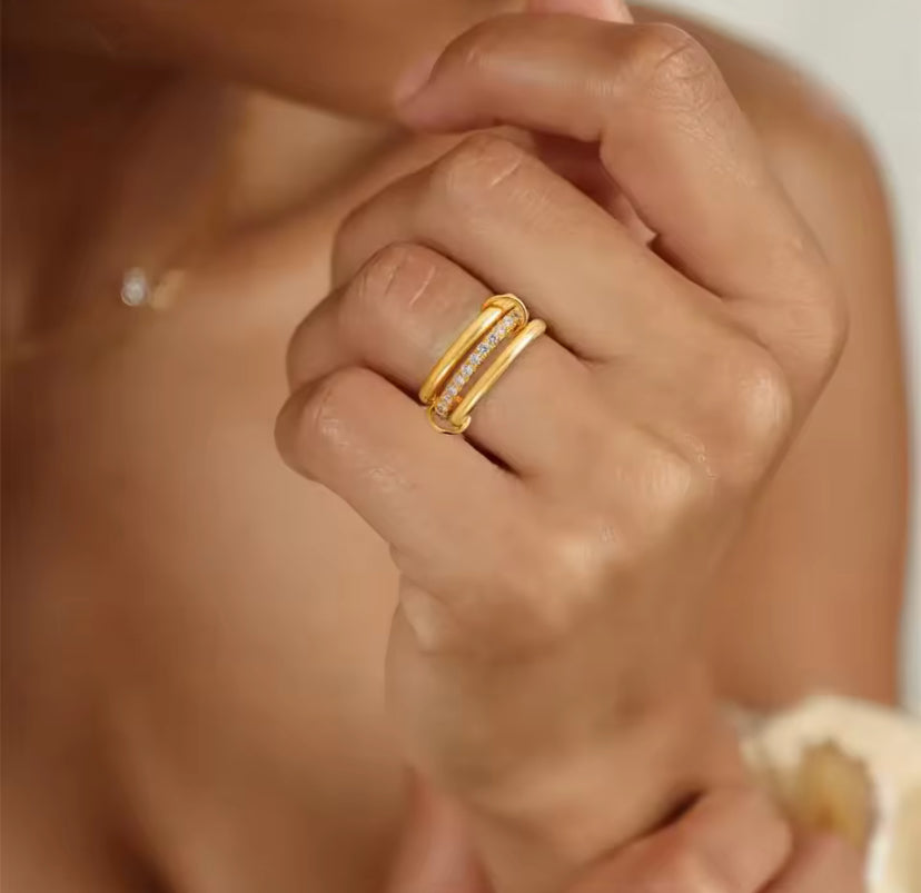 Diamanté Stack Rings