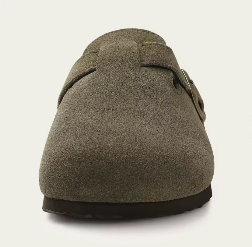 Slip On Suede Cork Clogs