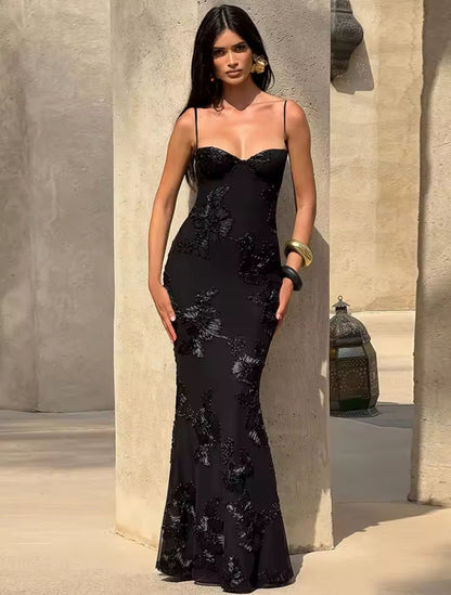 Floral Embroidered Maxi Dress