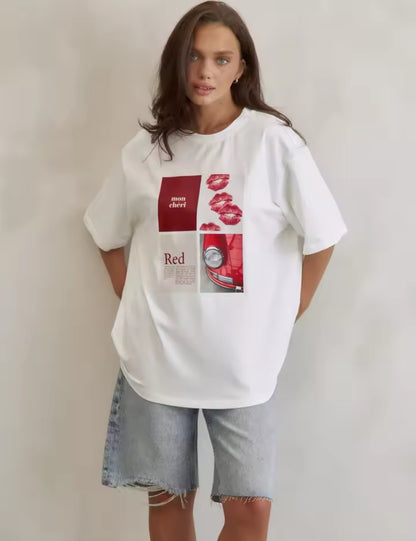 Red Print T-Shirt
