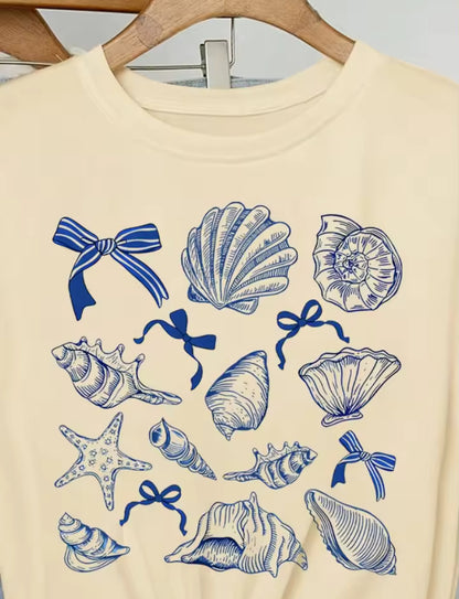 Yellow Seaside Print Top