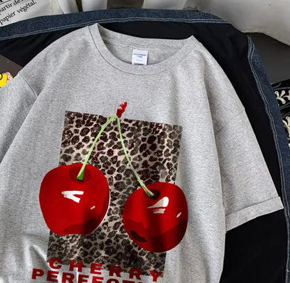 Washed Oversized Cherries T-Shirt