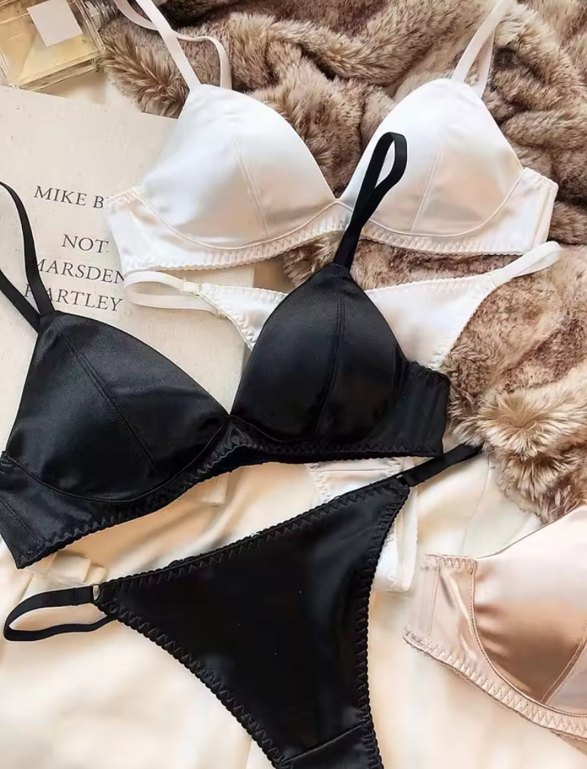 Satin Padded Underwear Set