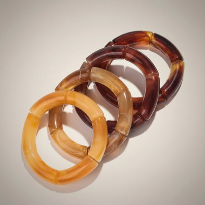 4pcs Ombré Brown Bangle Set
