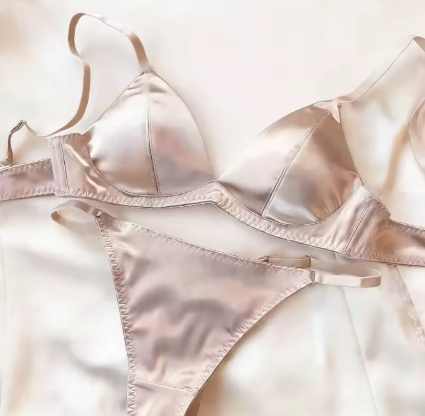 Satin Padded Underwear Set