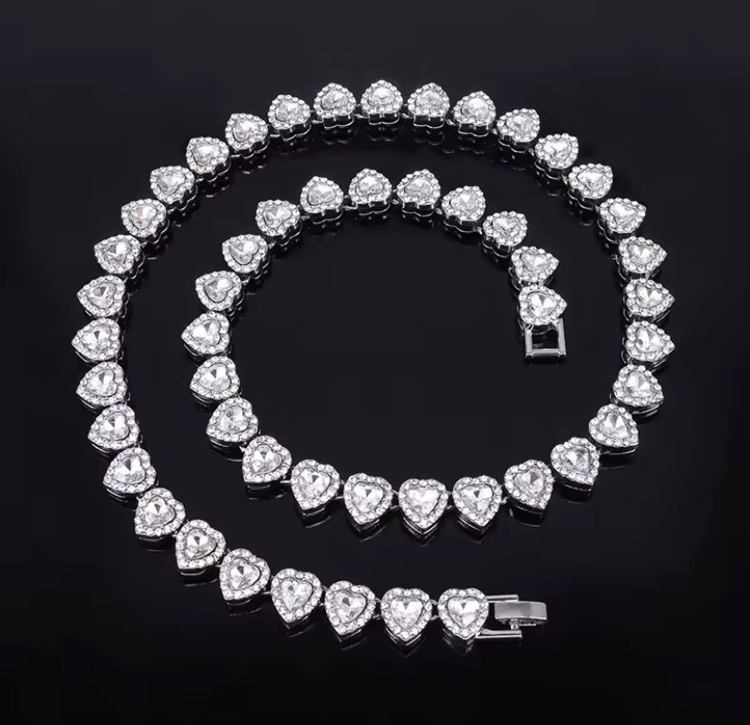 Crystal Heart Jewellery Set