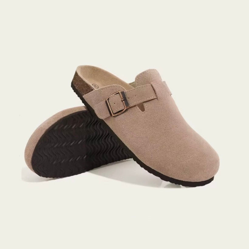 Slip On Suede Cork Clogs